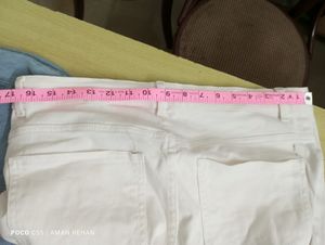 Brand New Ladies White Jean Waist 34