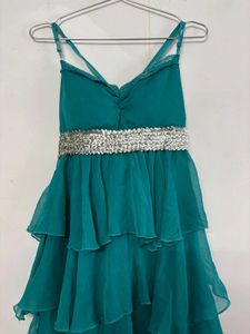 Peppy Cute Cyan Dress