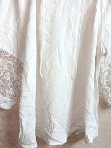 Oversized Summer Fashion Top Netted White