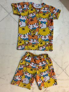 Cute Tiger Print Kids Outfit