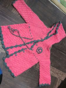 Cute Knitted Baby frock style Cardigan