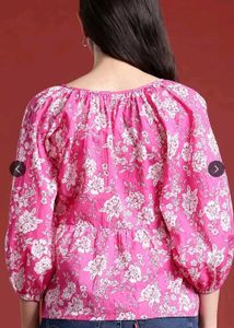 Floral Print Peplum Top