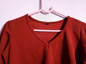 Maroon Long Sleeve Top