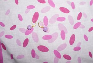 Combo Pack Earings: Light Purple, Yellow, Orange, Brown With Green And White Stone, Black. 5 Combo Earings.