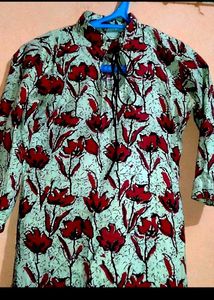 BUMPER DIWALI OFFER Floral Print Short Kurti+Pant
