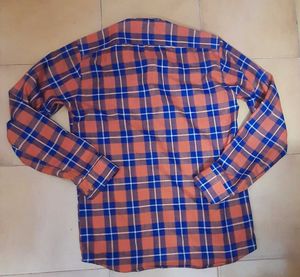 Orange Cyril Plaid Shirt