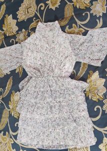 Floral Print Ruffled Dress