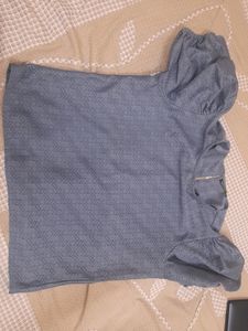 Metallic Blue Top