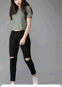 Black Ribbed Jeans