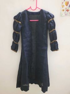 Royal blue pluffy sleeves outer for girls kids
