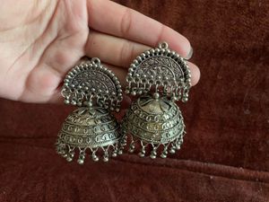 Silver Jhumka Earrings combo