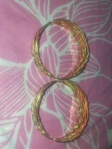 Gold Braided Bangle Set
