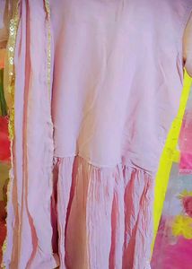 Pink Embellished Sharara Dress
