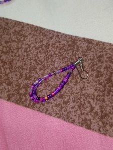 Purple Plastic Beads Choker
