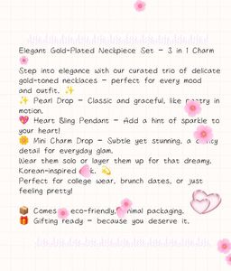 🌷 Dainty Dreams – Aesthetic Gold Chain Set 💫🩷