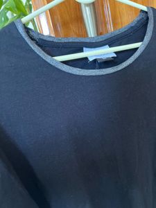 Black T-Shirt with Silver Trim