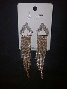 Rhinestone Long  Gorgeous Earrings