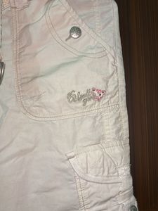 adjustable white cargo jeans