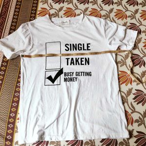 Unisex white T shirt