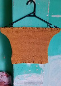 Mustard Strapless Top