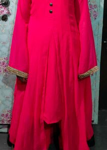 💖 Royal Pink Indo-Western Anarkali Dress 💖