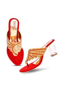 Red Embellished Heels