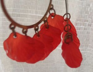 Red Petal Earrings
