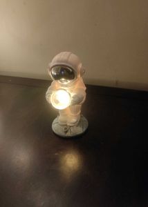 Statue And Lamp Astronaut Figurine