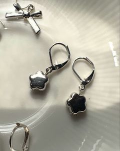 metal charm huggies