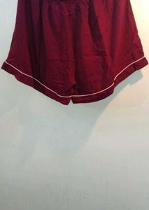 Burgundy night suit- Tokyo Talkies