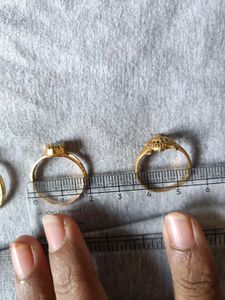 Set of 3 Gold Rings(daily wear)19.19.18 size
