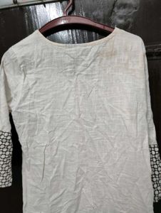 White Printed Kurta