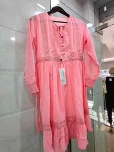 Pink Fit &amp; Flare Dress