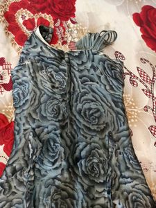 Grey party wear gown for 4/6yo girls