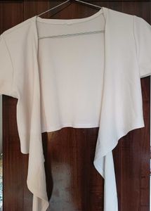 Stylish White Tie Up Crop Top