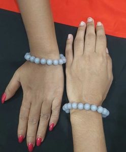 White Beaded Bracelet Set