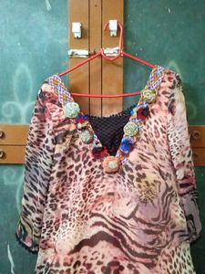 Women's Printed A-line Kurta Size:L