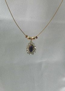 Blue Elegant Gold Tone Necklace
