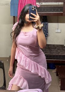 Pink Cutout Dress For Woman