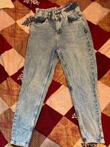 Light Wash Paper Bag Jeans