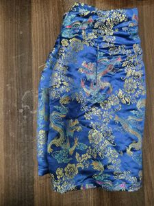 SHEIN Chinese Dragon Jacquard Satin Skirt