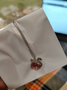 Swarovski Pink Duck Pendant