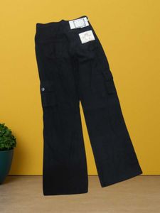 🤑I@-45 Size-28 Black Wide Leg Cargo Pants
