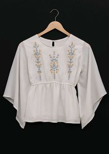 White Embroidered top