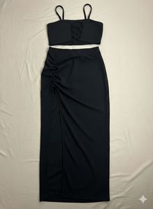 Chic Black Two-Piece Set