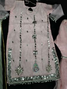 New Zari Work Garara Dress Full Gotta Patti Wor