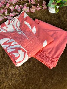 Floral Peach Cotton Coord Set