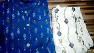 Blue Printed Kurta Set