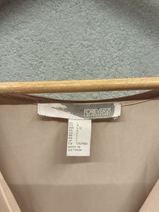 Elegant Beige V-Neck Blouse