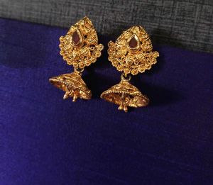 Golden Jhumka Earrings